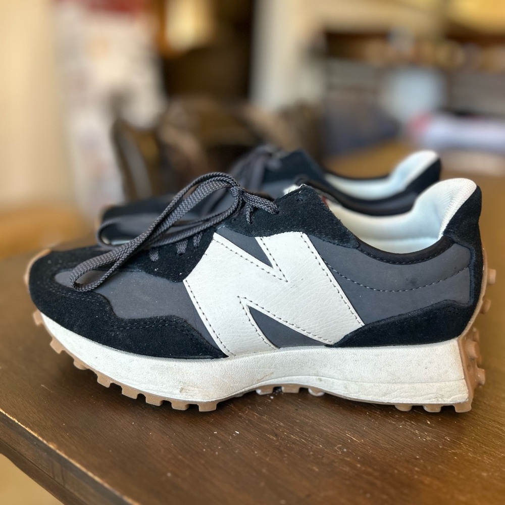 New Balance Black Gray White Athletic Sneakers
